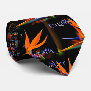 Flamboyante Paradiesvogelblume Krawatte