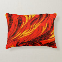 Flame Cascade Accent Pillow