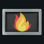 Flame Emoji Belt Buckle Rechteckige Gürtelschnalle<br><div class="desc">Flame Emoji Belt Buckle</div>