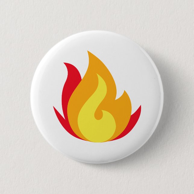 Flame Emoji gedruckt Button (Vorderseite)