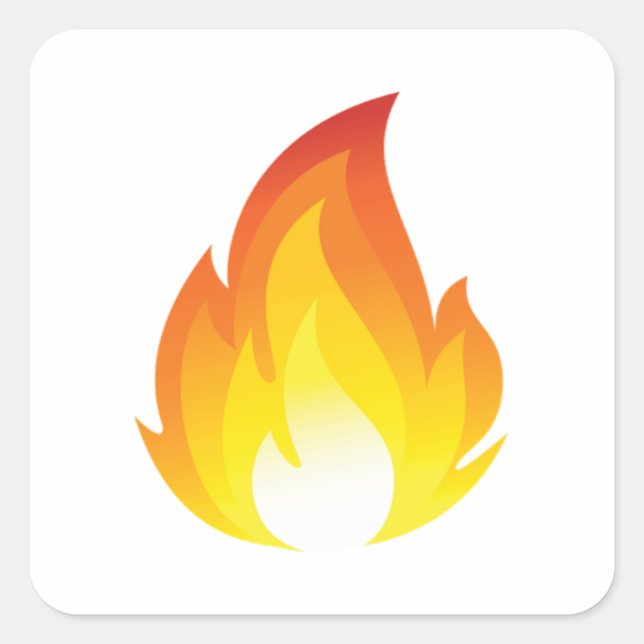 Flame Emoji Sticker (Vorderseite)