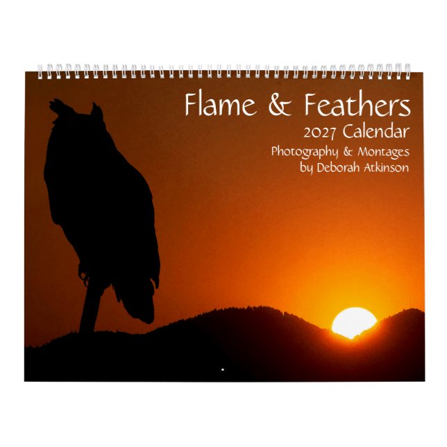 Flame & Feathers Vogel-Silhouette Kalender (Titelbild)