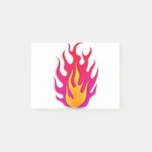 Flame Flammable Hot Fire Burning Post-it Klebezettel