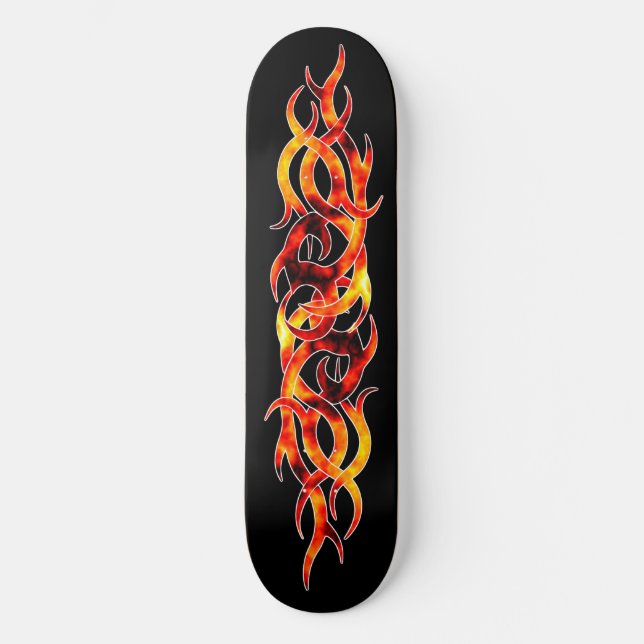 "Flame On" Skateboard Deck (Vorderseite)