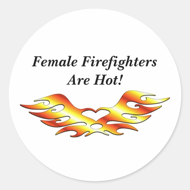 Flame Tattoo Runder Aufkleber (Vorderseite)