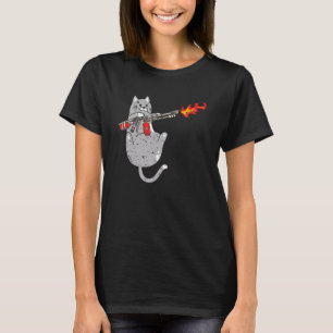 Flame Thrower Cat Flamethrower Feuerwaffe Kitty T-Shirt