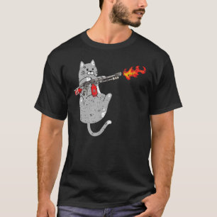Flame Thrower Cat Flamethrower Feuerwaffe Kitty T-Shirt