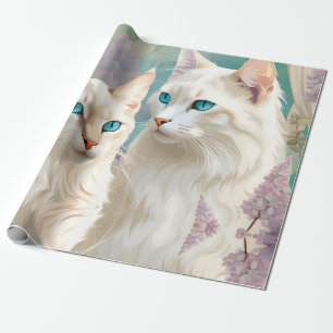 Flame und Lilac Lynx Point Siamese Portrait Art Geschenkpapier