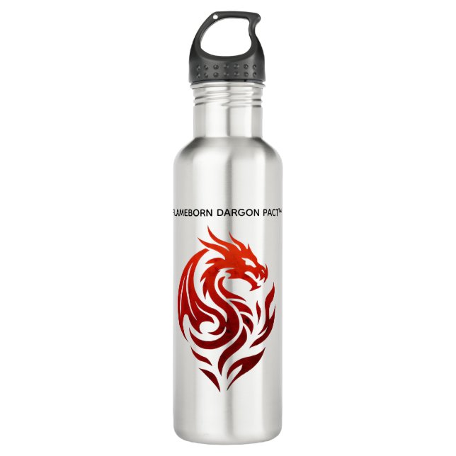 Flameborn Dragon Pact  Edelstahlflasche (Vorderseite)