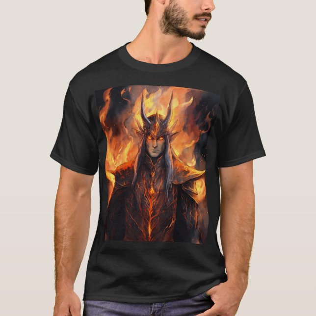 Flameborn Sauron: Elfengestalt neu magisiert T-Shirt (Vorderseite)