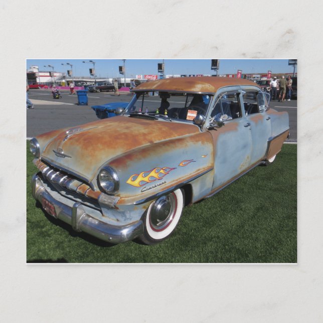 Flamed Rustbucket Postkarte (Vorderseite)