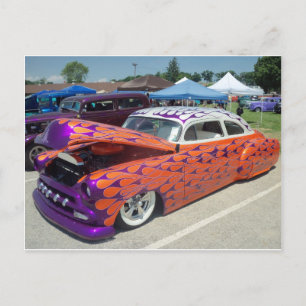 Flamed Sedan Postkarte