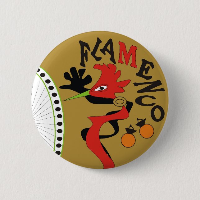 Flamenco Button (Vorderseite)