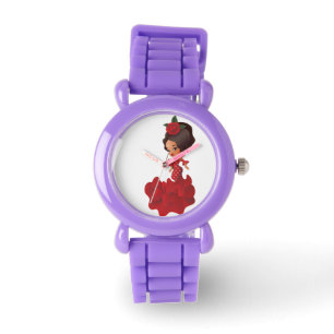 Flamenco Cartoon chibi kawaii Armbanduhr