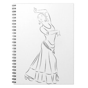 Flamenco Dancer Art Notizblock