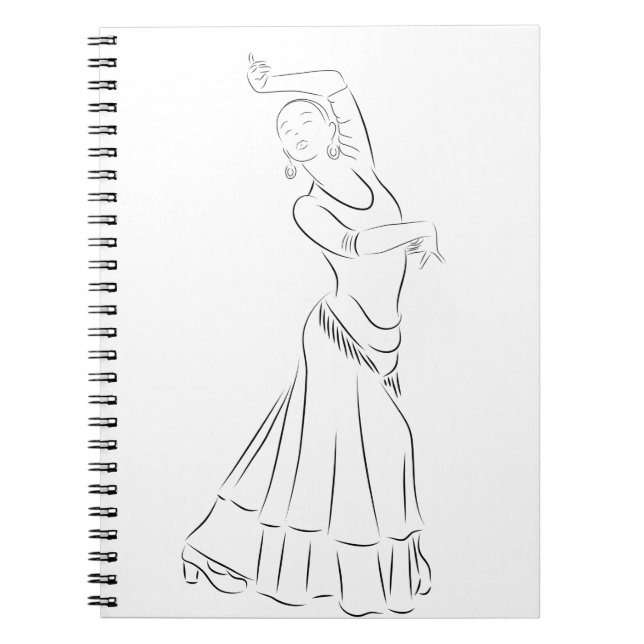 Flamenco Dancer Art Notizblock (Vorderseite)