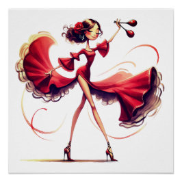 Flamenco Dancer Poster