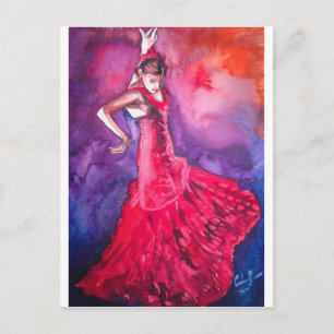 FLAMENCO DANCER POSTKARTE