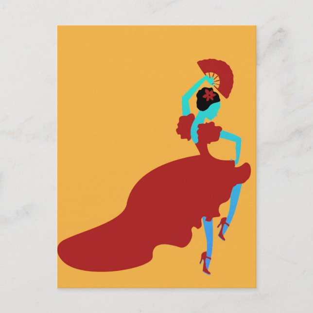 Flamenco Dancer Postkarte (Vorderseite)