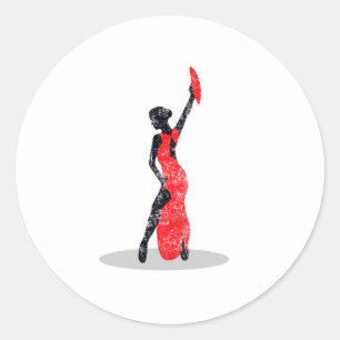 Flamenco Dancer Runder Aufkleber