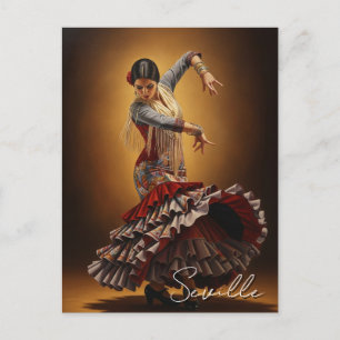 Flamenco Dancer Sevilla Spanien Postkarte