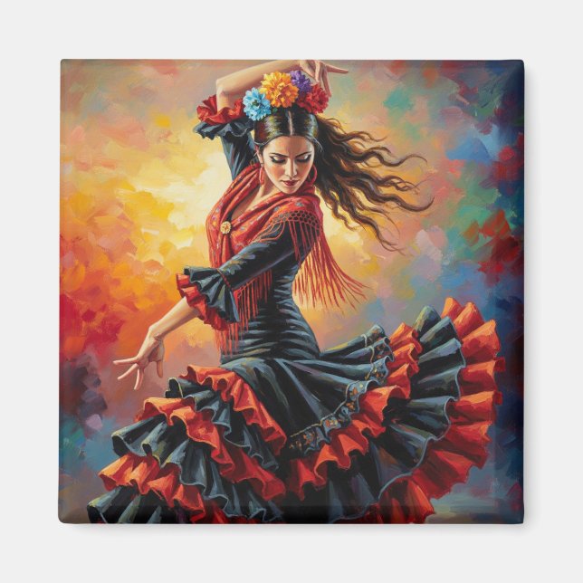 Flamenco Dancer Sevilla Spanien Reisen Magnet (Vorne)