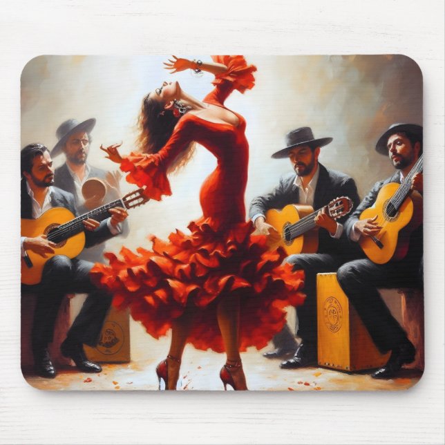 Flamenco Dancer Spanish Music Band Mousepad (Vorne)