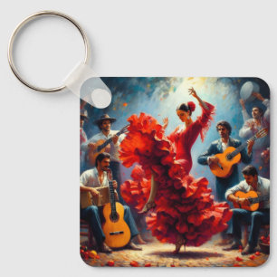 Flamenco Dancer Spanish Music Band Schlüsselanhänger