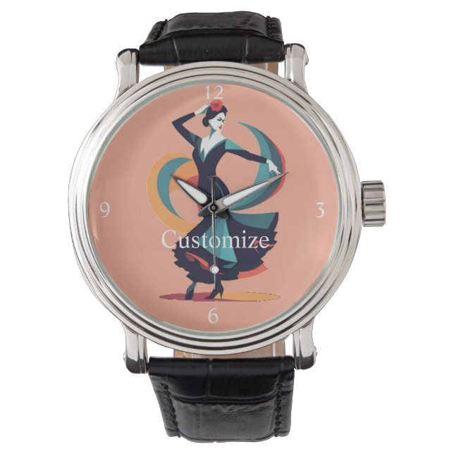 Flamenco Dancer Thunder_Cove Armbanduhr (Vorderseite)