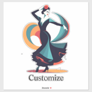 Flamenco Dancer Thunder_Cove Aufkleber