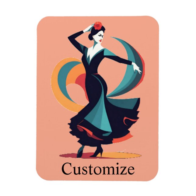 Flamenco Dancer Thunder_Cove Magnet (Vertikal)