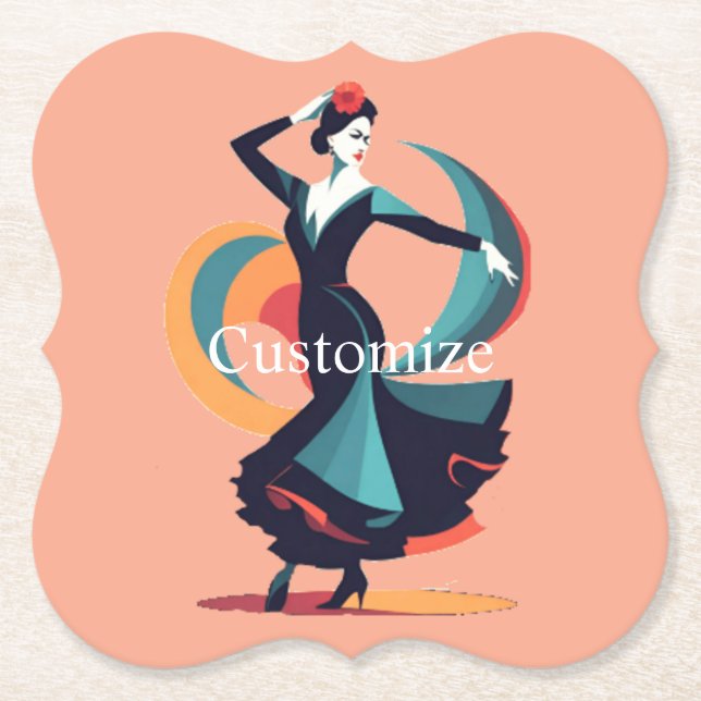 Flamenco Dancer Thunder_Cove Untersetzer (Vorderseite)