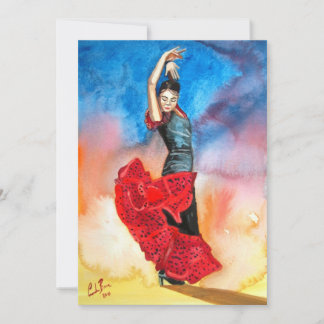 FLAMENCO DANCER Wasserfarbe