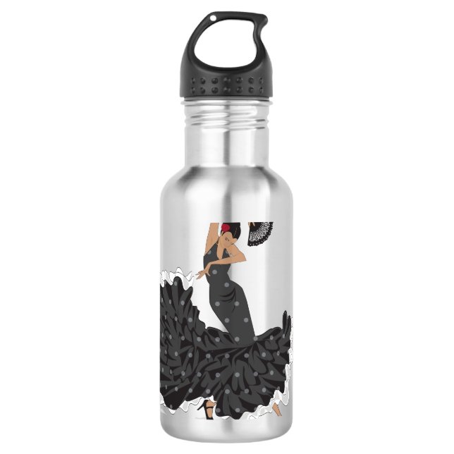 Flamenco Dancer Wasserflasche Edelstahlflasche (Vorderseite)