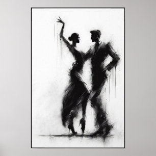 Flamenco-DDuo Abstraktes Poster