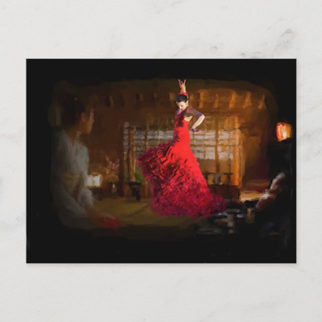 Flamenco feuert ein Teehaus in Tokio, Japan Postkarte (Vorderseite)