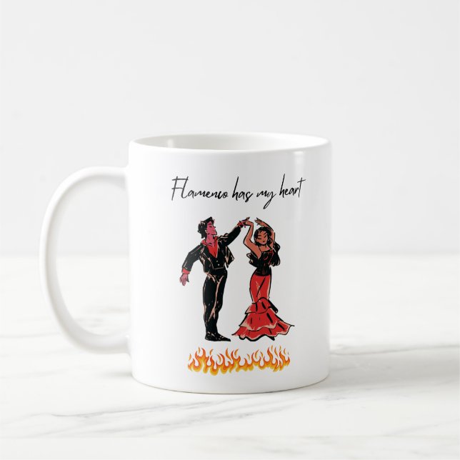 Flamenco hat mein Herz Kaffeetasse (Links)