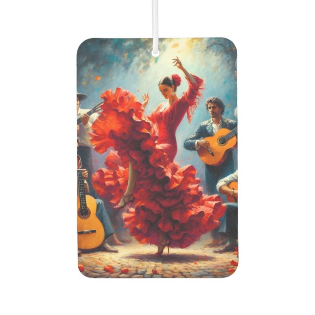 Flamenco High Fashion Latina Dancer Lateinisch Spa Autolufterfrischer (Vorderseite)