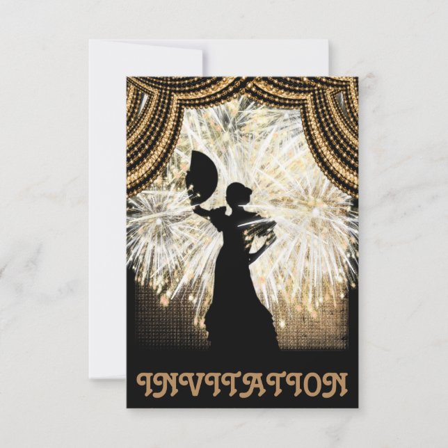 Flamenco Latin Dance Einladung (Vorderseite)