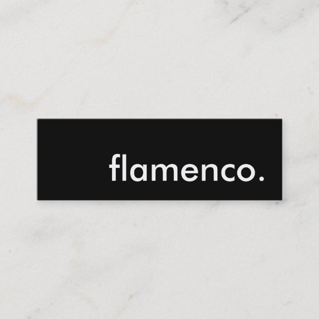 Flamenco. Mini Visitenkarte (Vorderseite)