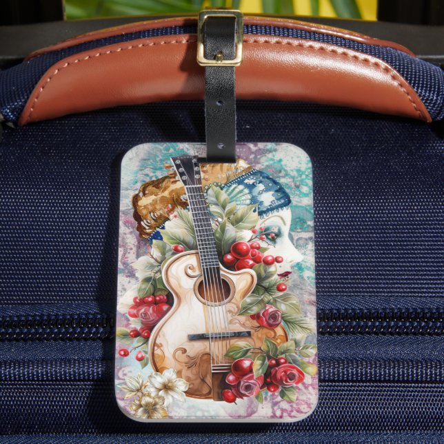 Flamenco Mood Luggage Tag Gepäckanhänger (Vorderseite Insitu 2)