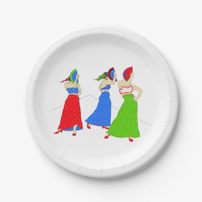 Flamenco Pappteller (Vorderseite)