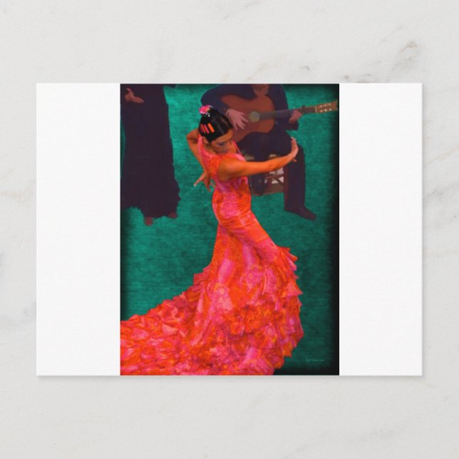 Flamenco Postkarte (Vorderseite)
