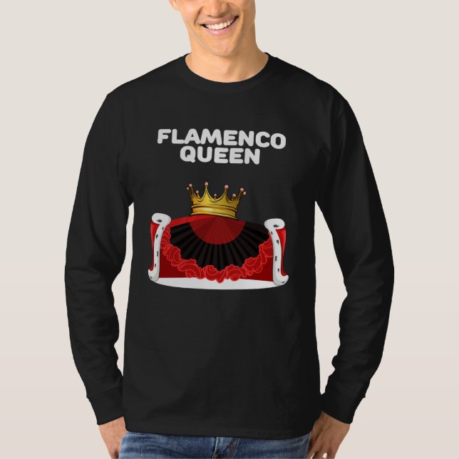 Flamenco Queen Girls Flamenco  Womens Flamenco T-Shirt (Vorderseite)