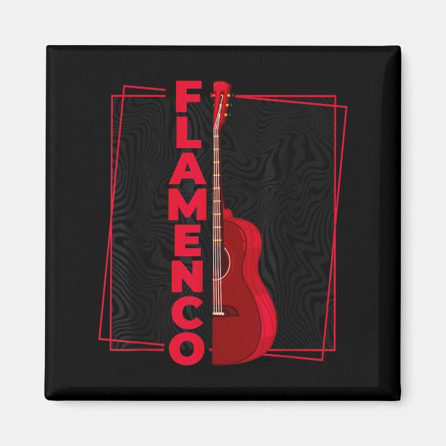 Flamenco _ Spanish Dance Guitar _ Spain Flamenco  Magnet (Vorne)