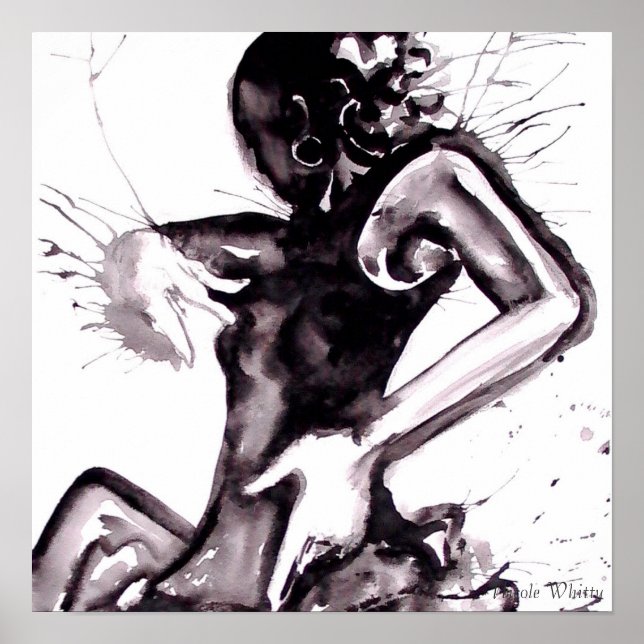 Flamenco-Splash-Leinwand - Individuell Poster (Vorne)