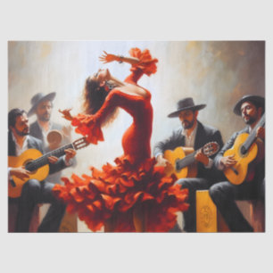 Flamenco Tancing Ephemera Möbeldekoupage Seidenpapier