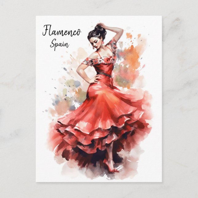 Flamenco Tanz Spanien Postkarte - Welt des Tanzes (Vorderseite)