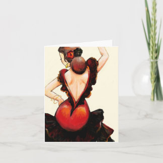 Flamenco-Tänzer-freier Raum Notecard Karte