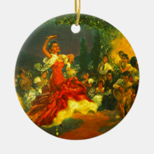 Flamenco-Tänzer Keramik Ornament